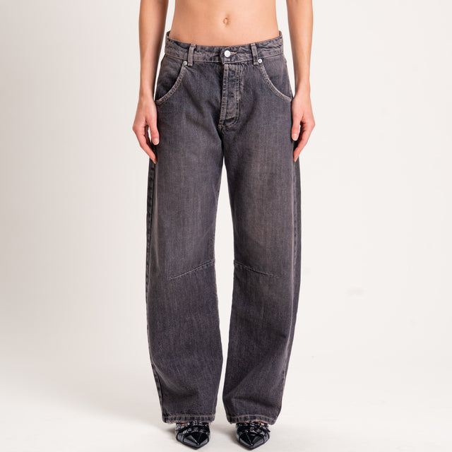Zeroassoluto-Jeans IRIS barrel fit low waist - nero