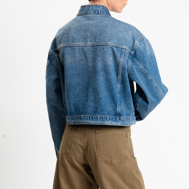 Zeroassoluto-Giacca JADA jeans sfrangiato - denim