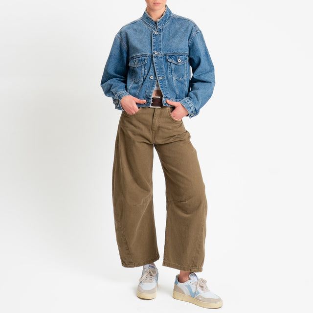 Zeroassoluto-Giacca JADA jeans sfrangiato - denim