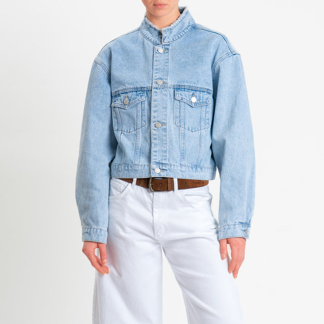 Zeroassoluto-Giacca JADA jeans sfrangiato - denim chiaro