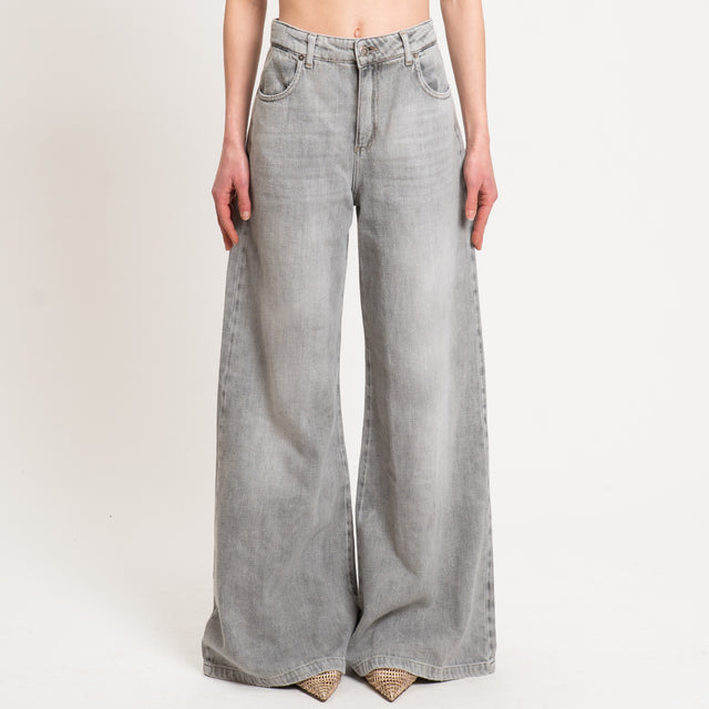 Zeroassoluto-Jeans JANKA wide leg tela slegata light - grey