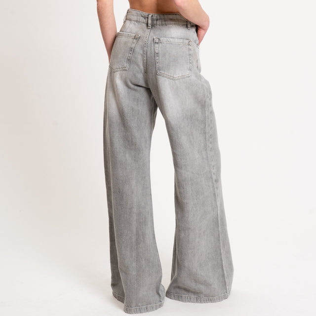 Zeroassoluto-Jeans JANKA wide leg tela slegata light - grey