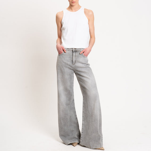 Zeroassoluto-Jeans JANKA wide leg tela slegata light - grey
