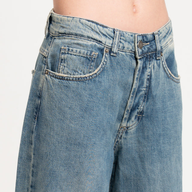 Zeroassoluto-Jeans JARA wide leg slegato - denim