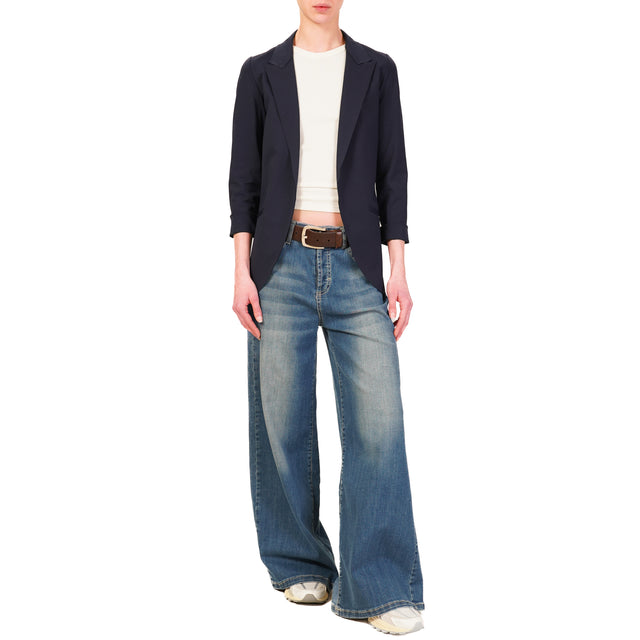 Zeroassoluto-JELSO Chaqueta sin rematar punto Milan - azul