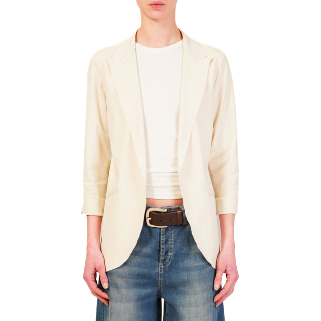Zeroassoluto-JELSO Chaqueta punto milan sin rematar - mantequilla