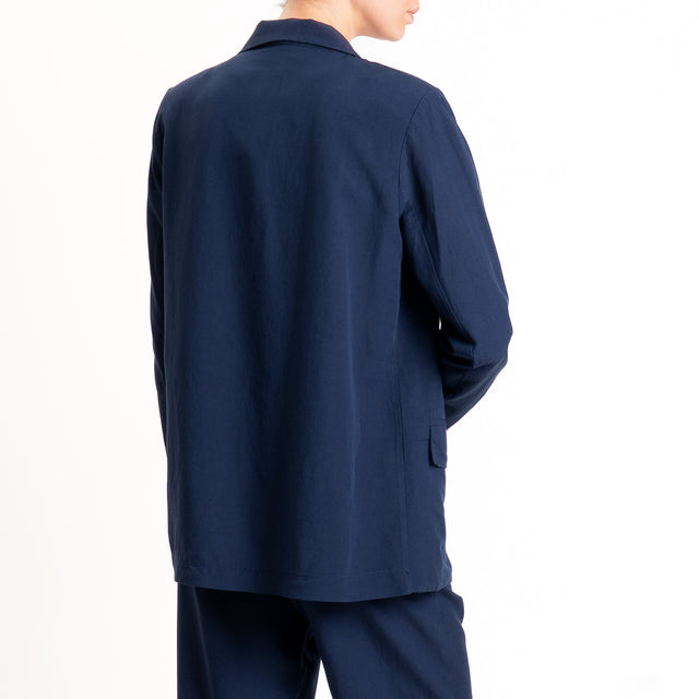 Zeroassoluto-Giacca JENNY misto lino un bottone - blu