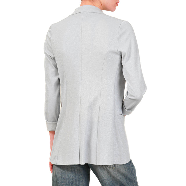 Chaqueta elástica Zeroassoluto-JIN - lurex azul cielo