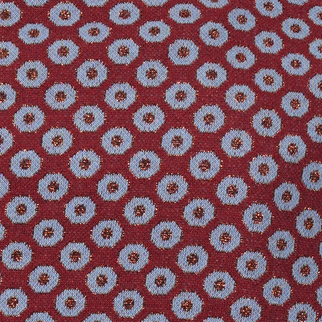 Zeroassoluto-Giacca JIN elasticizzata - ottagono lurex cherry/azzurro/rame