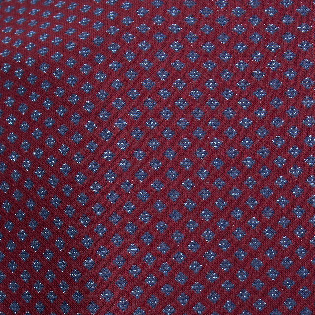 Zeroassoluto-Giacca JIN elasticizzata - mini rombi lurex cherry/jeans/azzurro