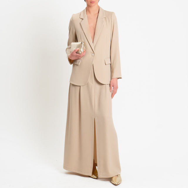 Zeroassoluto-Giacca JOSI tessuto fluido crêpe - sand