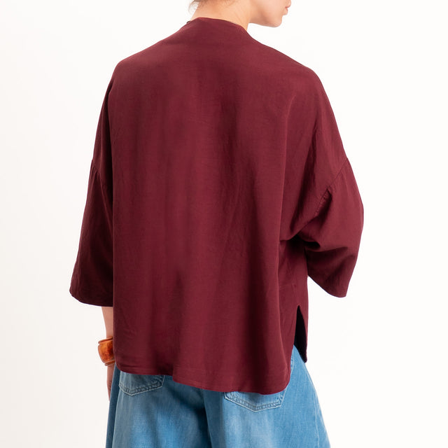 Zeroassoluto-Kimono JULI misto lino con tasche - india