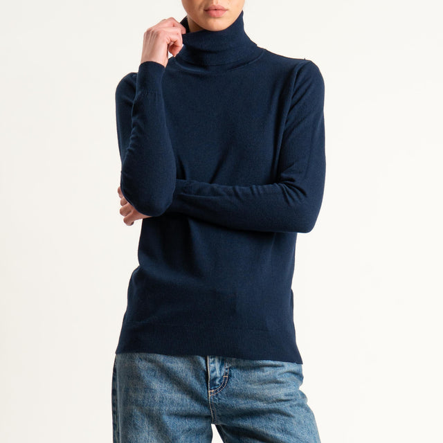 Zeroassoluto-Maglia collo alto - blu