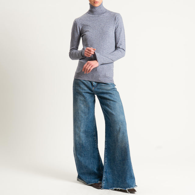Zeroassoluto-Maglia collo alto - grigio melange