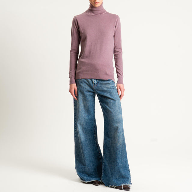 Zeroassoluto-Maglia collo alto - mauve