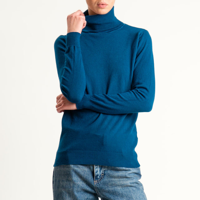 Zeroassoluto-Maglia collo alto - ottanio