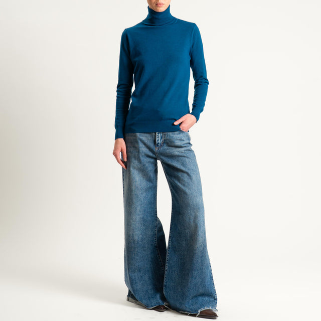 Zeroassoluto-Maglia collo alto - ottanio