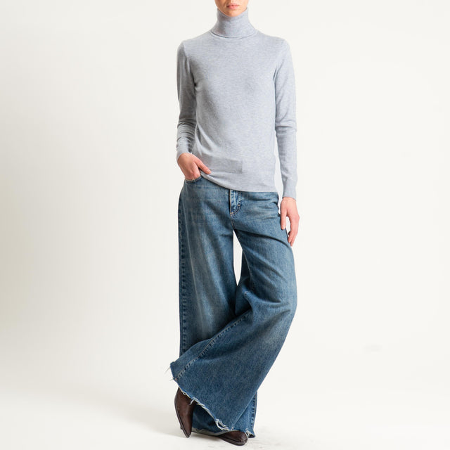 Zeroassoluto-Maglia collo alto - perla