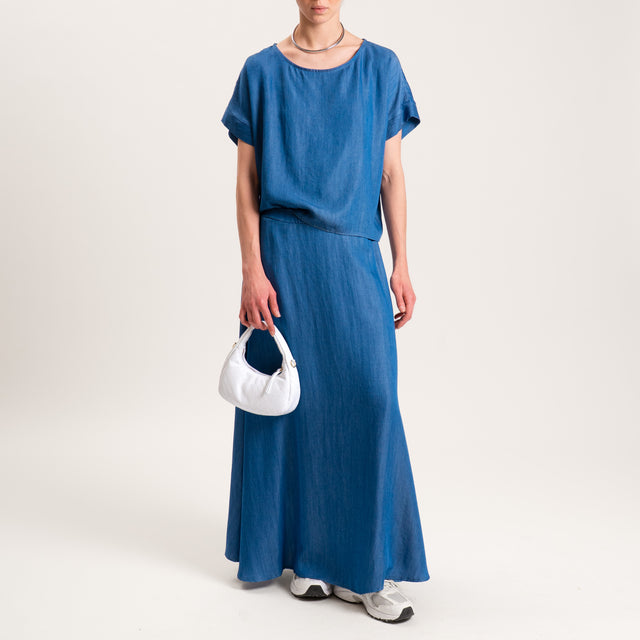 Zeroassoluto-Blusa KABY denim in tencel - denim