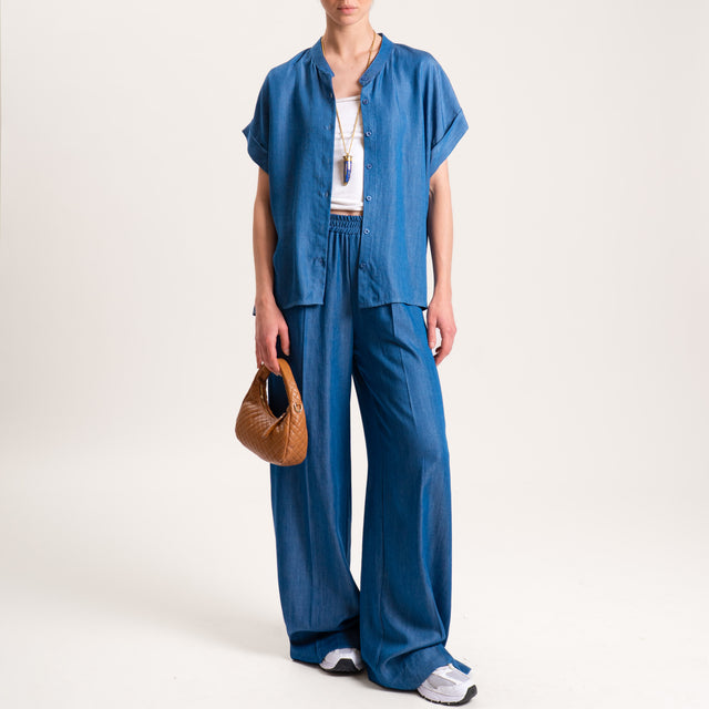 Zeroassoluto-Pantalone KALLY denim in tencel elast - denim