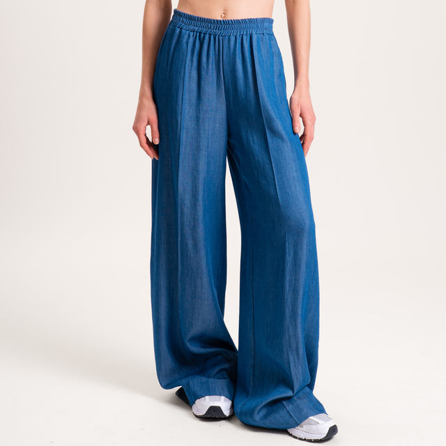 Zeroassoluto-Pantalone KALLY denim in tencel elast - denim