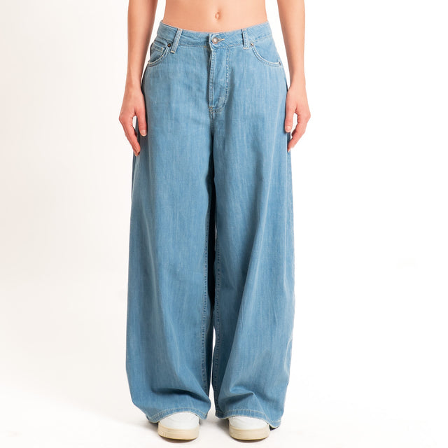 Zeroassoluto-Jeans KORY wide leg tela extra light - denim