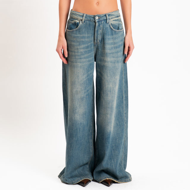 Zeroassoluto-Jeans KAM wide leg tela slegata - denim