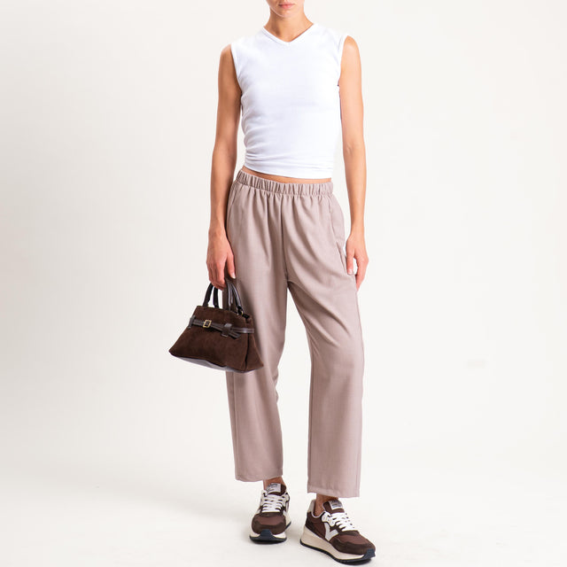 Zeroassoluto-Pantalone LIANA comfort elasticizzato - beige