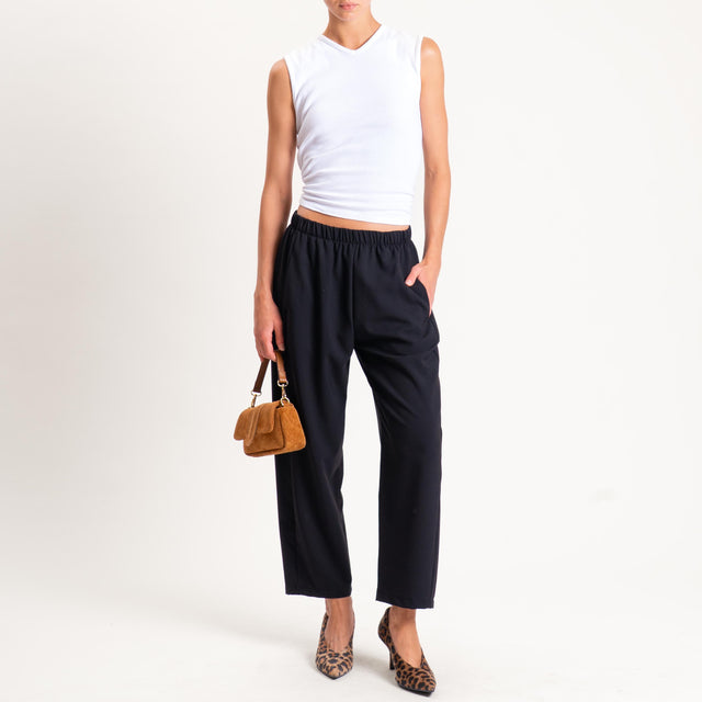 Zeroassoluto-Pantalone LIANA comfort elasticizzato - nero