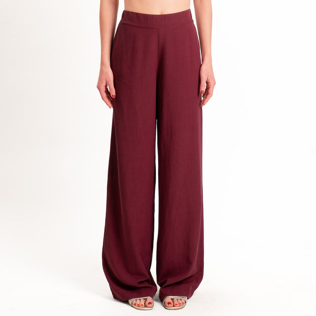 Zeroassoluto-Pantalone LIBIA misto lino elastico dietro - india