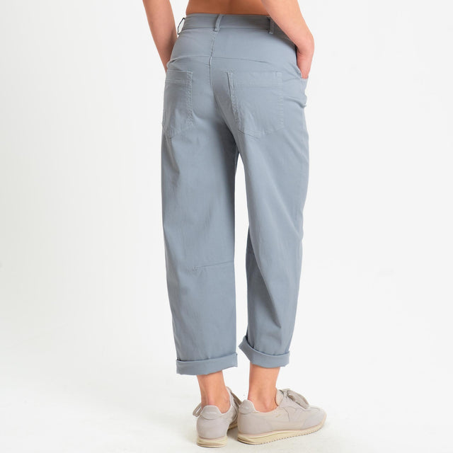 Zeroassoluto-Pantalone LIZ barrel cotone elasticizzato - polvere