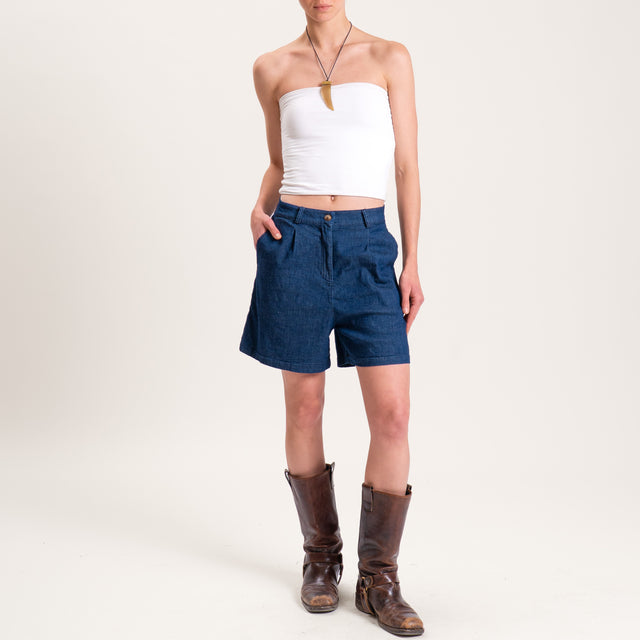 Zeroassoluto-Bermuda LOIR chambray tela leggera - denim