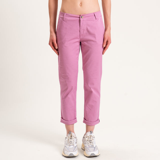 Zeroassoluto-Pantalone LOIS chino elasticizzato - rose