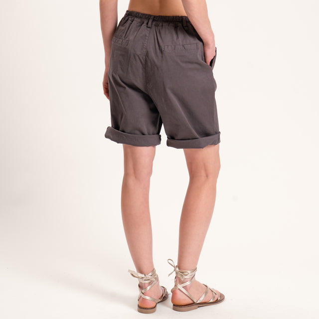 Zeroassoluto-Bermuda LORA cotone elastico dietro - moka