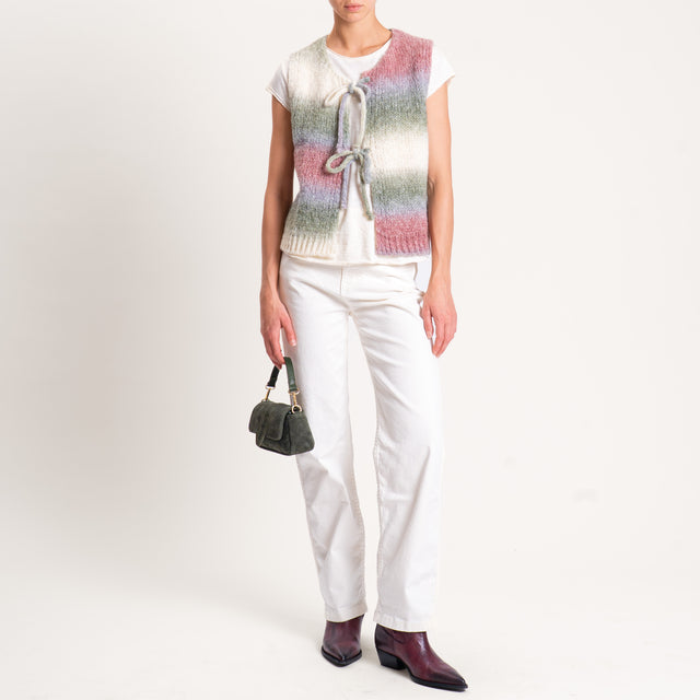 Vicolo-Jeans KATE straight fit high rise cropped - offwhite