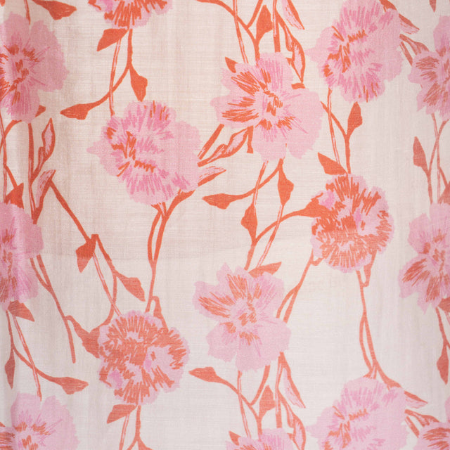 Zeroassoluto-Camicia MIA fantasia in mussola LYOCELL FIBRA NATURALE - floreale latte/rosa