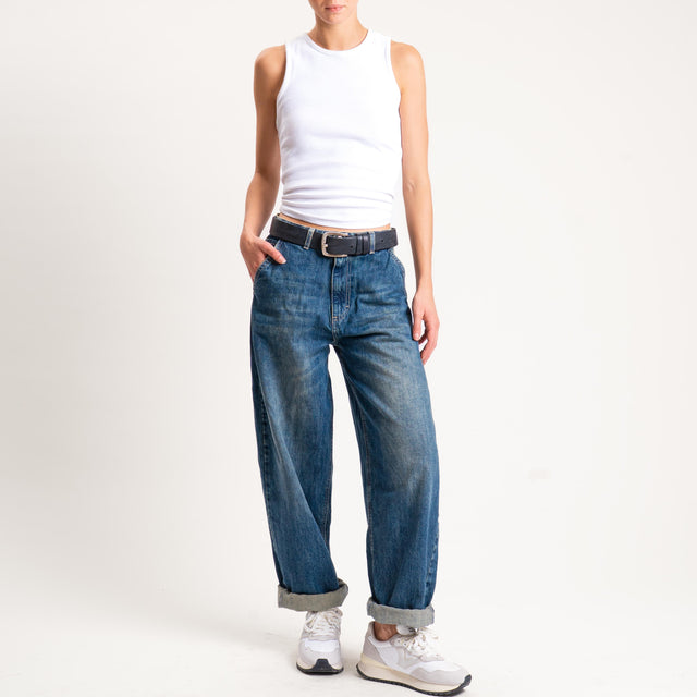 Zeroassoluto-Jeans MYA mom fit stone washed - denim