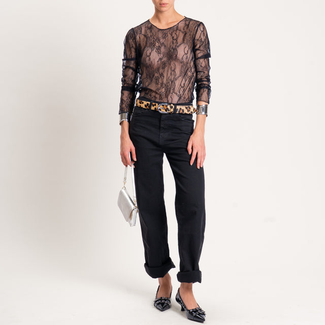 Vicolo-Jeans KATE straight fit high rise cropped - nero