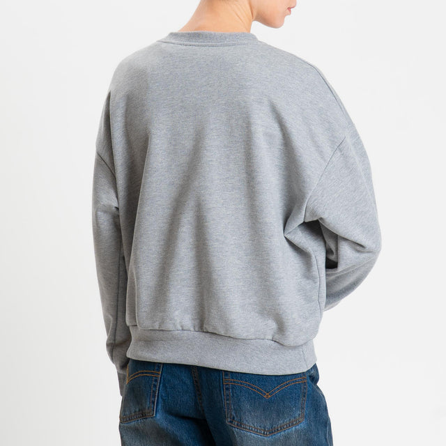 Zeroassoluto-Felpa "DO IT" - grigio/mimosa