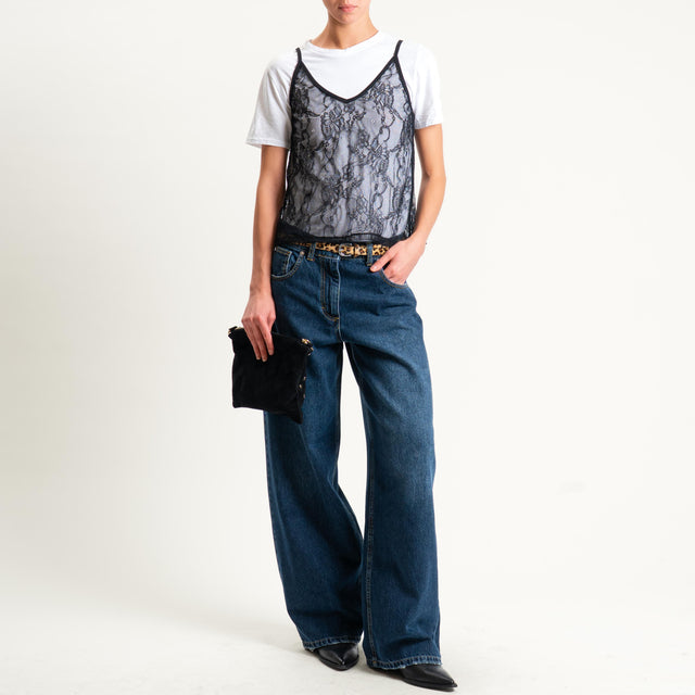 Zeroassoluto-Top in pizzo - nero