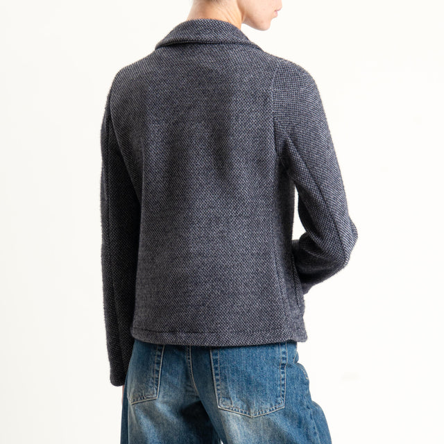 Zeroassoluto-Giacca PATTY ciniglia melange - antracite