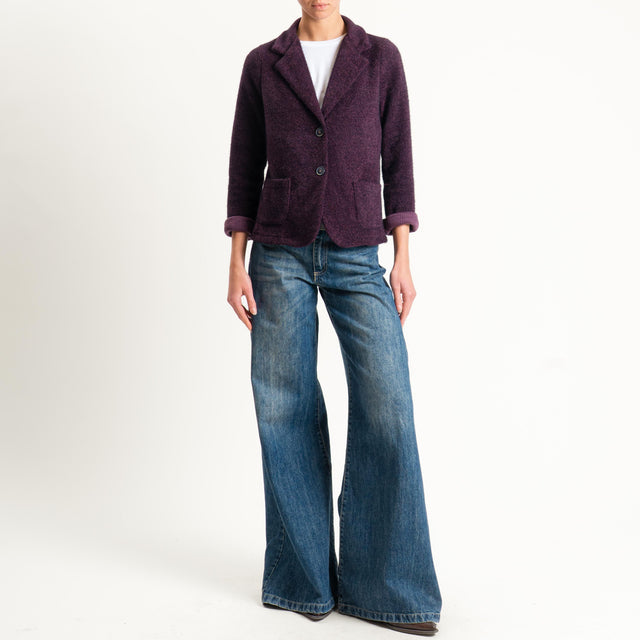 Zeroassoluto-Giacca PATTY ciniglia melange - Bordeaux