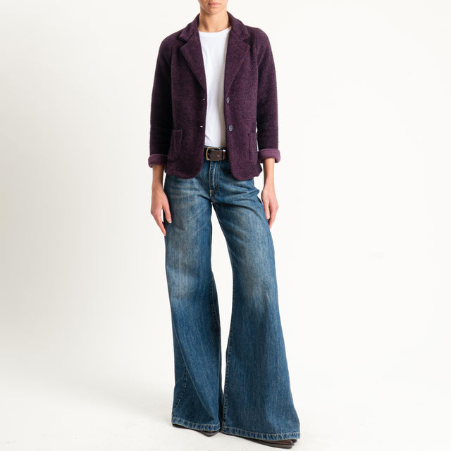 Zeroassoluto-Giacca PATTY ciniglia melange - Bordeaux