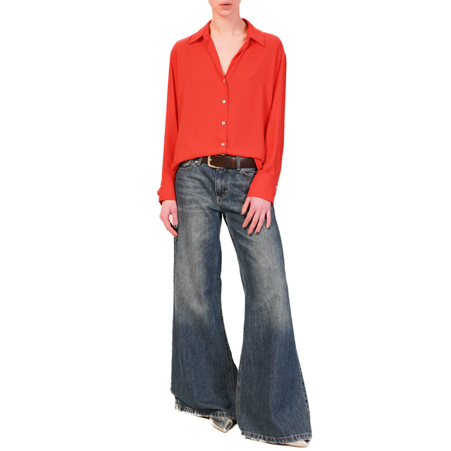 Zeroassoluto-Camicia CLAY MANO SETA - lacca