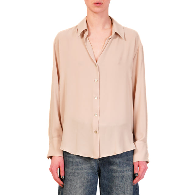 Zeroassoluto-Camicia CLAY MANO SETA - nude