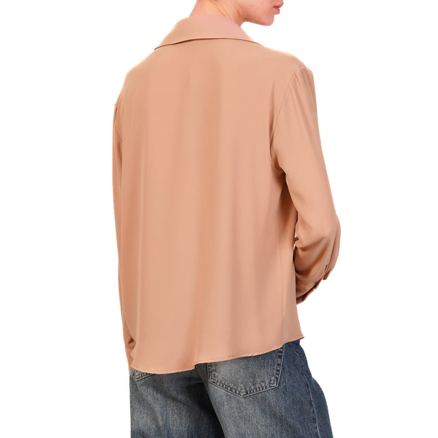 Zeroassoluto-Camicia CLAY MANO SETA - peanut