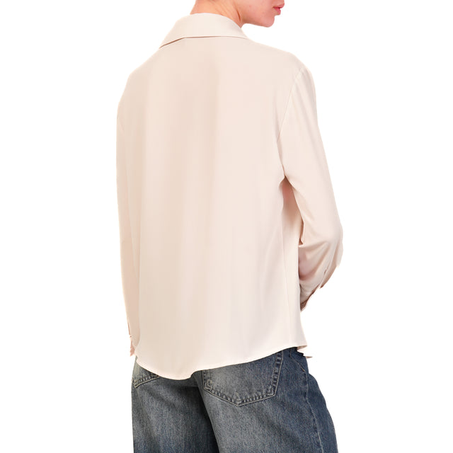Zeroassoluto-Camicia CLAY MANO SETA - sand