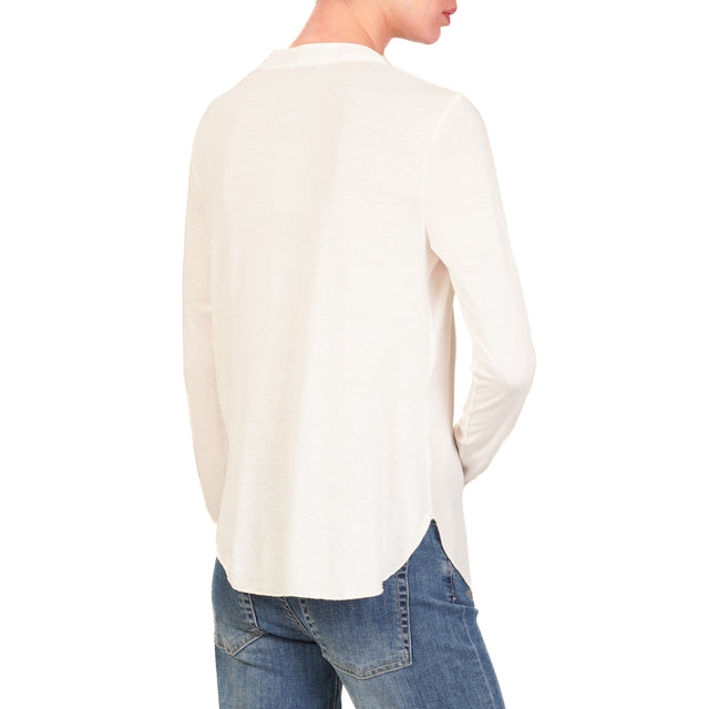 Camisa Chester de tejido doble Zeroassoluto - color crema
