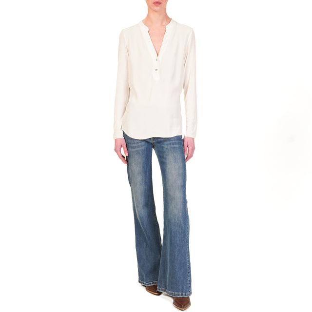 Camisa Chester de tejido doble Zeroassoluto - color crema