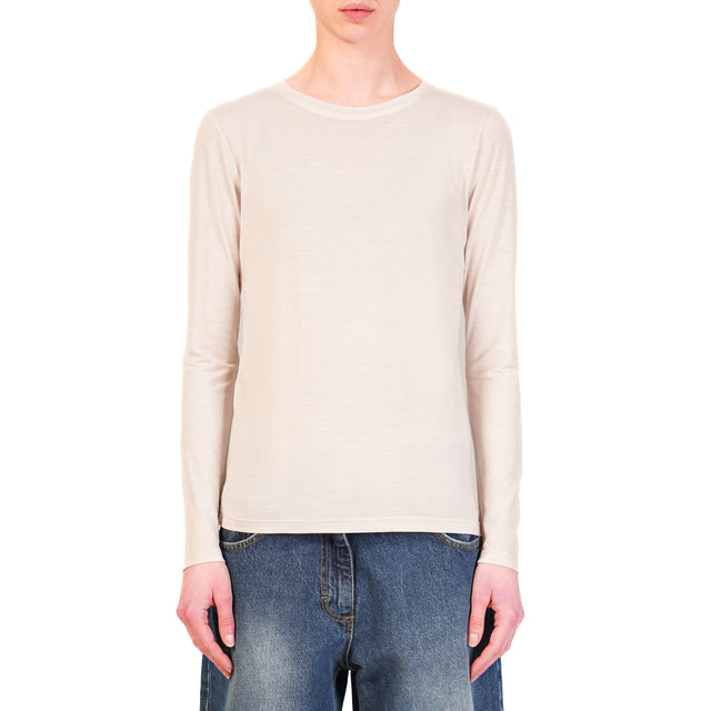 Zeroassoluto-T-shirt slim fit 100% LYOCELL FIBRA NATURALE - nude